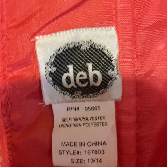Coral size 13/14 Deb Prom Dress - Picture 2 of 3